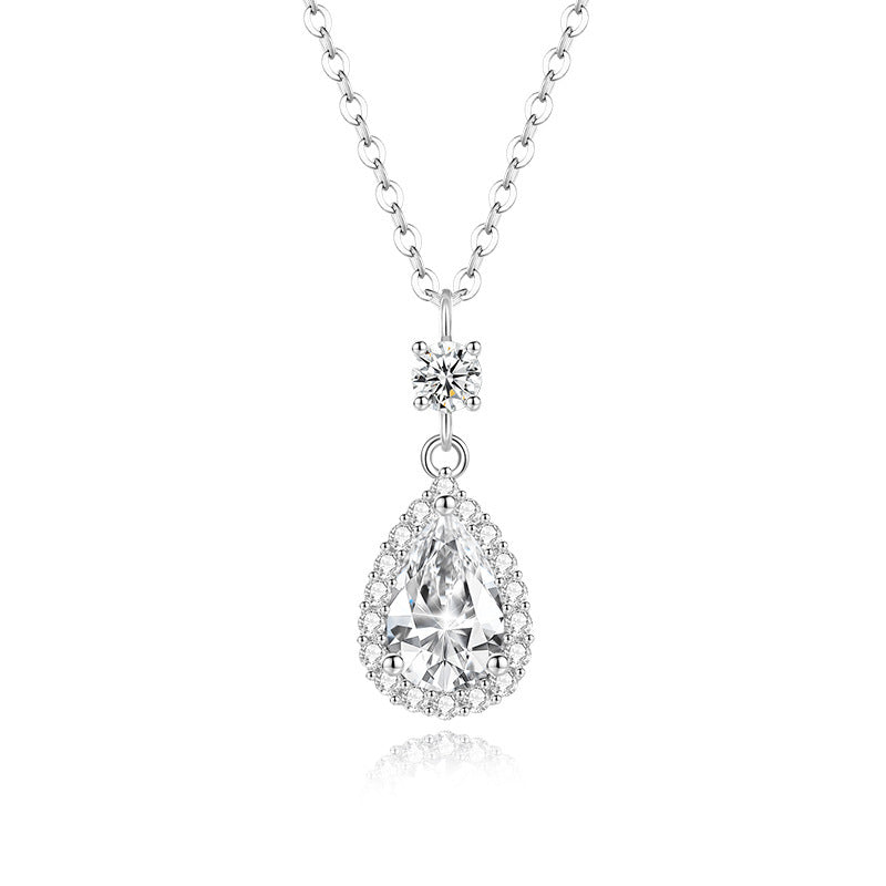 S925 Sterling Silver Spark Drop Necklace