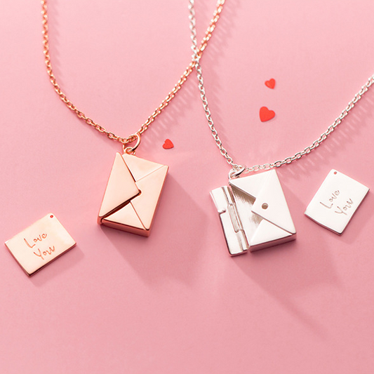 Envelope Love you letter Necklace - Kaldas Online Shopping