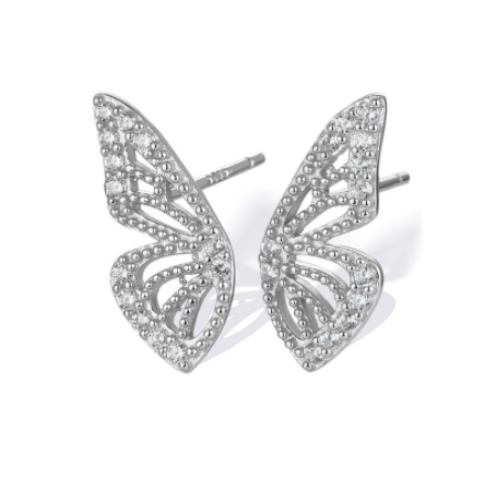 Crystal Butterfly Earrings - Kaldas Online Shopping