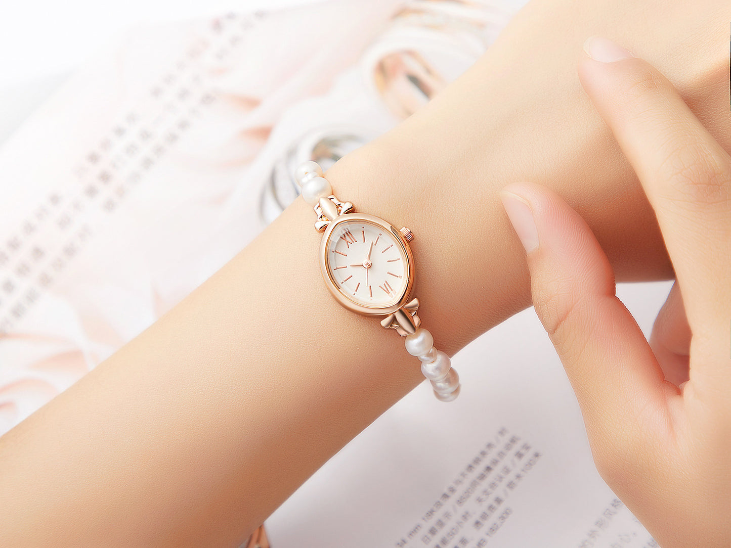 Natural Freshwater Pearl Strap Watch