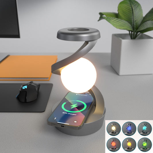 Rotating Moon Lamp with Wireless Charger