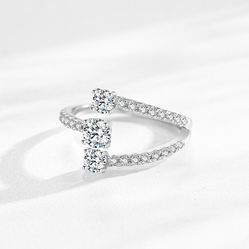 Silver Geometric Ring For Women