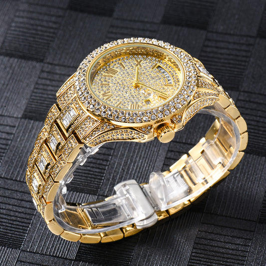 Fashionable High-end Double Calendar Quartz Watch