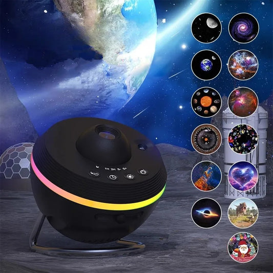 Dynamic Galaxy Projector Lamp: 13-in-1 Space Ball Planetarium Lights