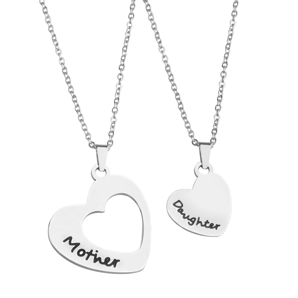 Fashion Stainless Steel Double-heart Necklace - Kaldas Online Shopping