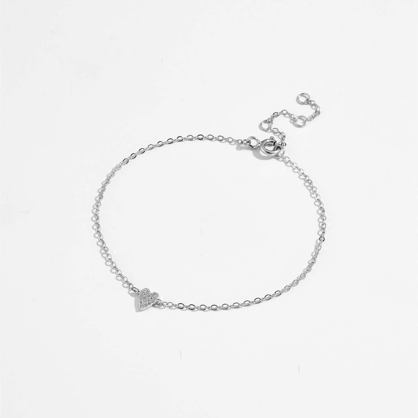 S925 Sterling Silver Heart-shaped Bracelet