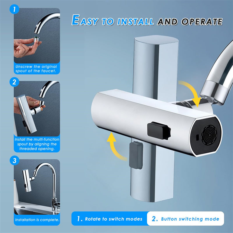 Universal Rotating Kitchen Faucet Bubbler