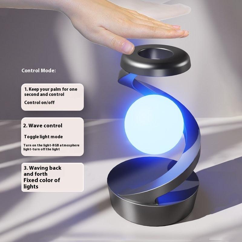 Rotating Moon Lamp with Wireless Charger