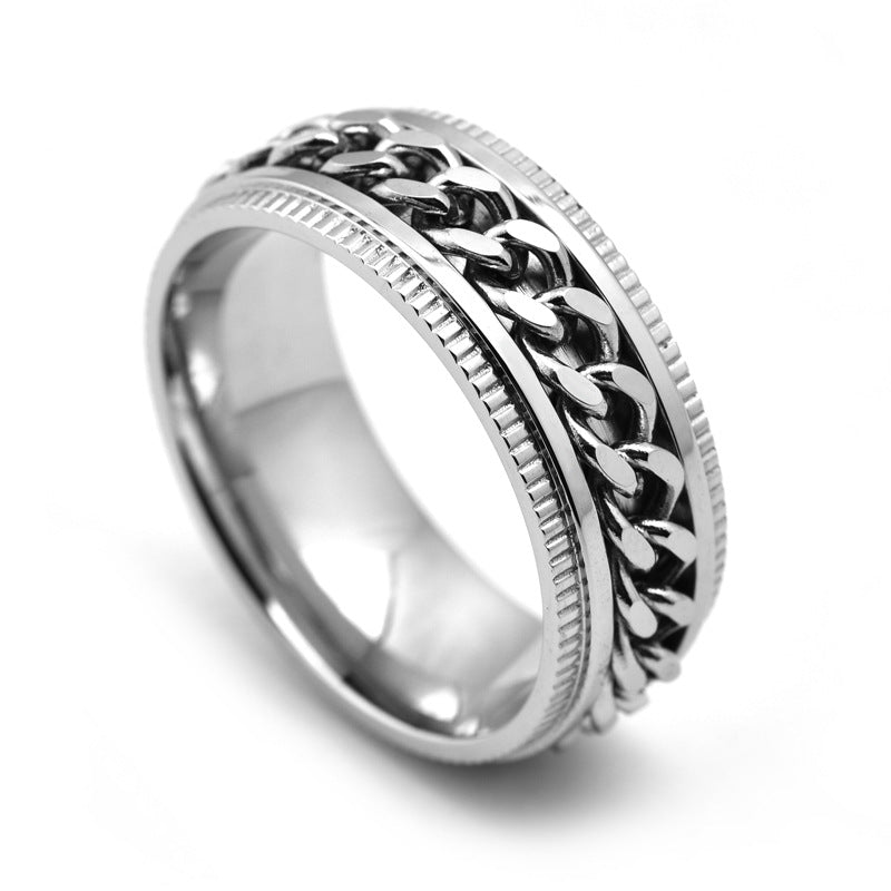 Men's Stainless Steel Spinner Rings - Kaldas Online Shopping