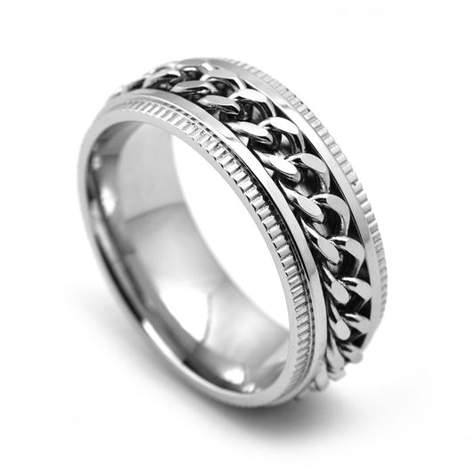 Men's Stainless Steel Spinner Rings - Kaldas Online Shopping