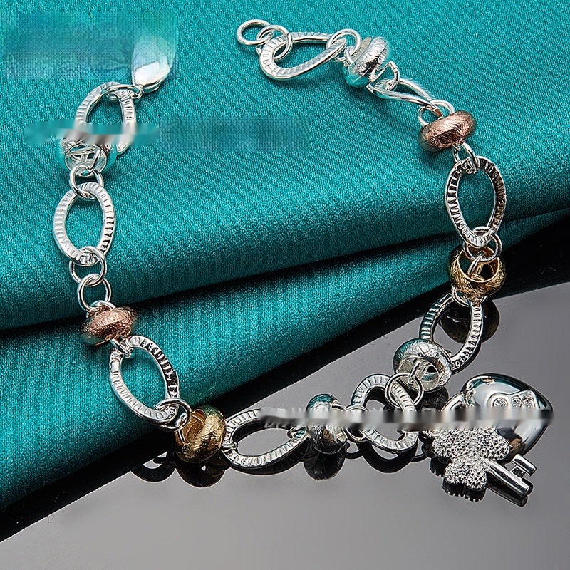 Silver Love Key Bracelet