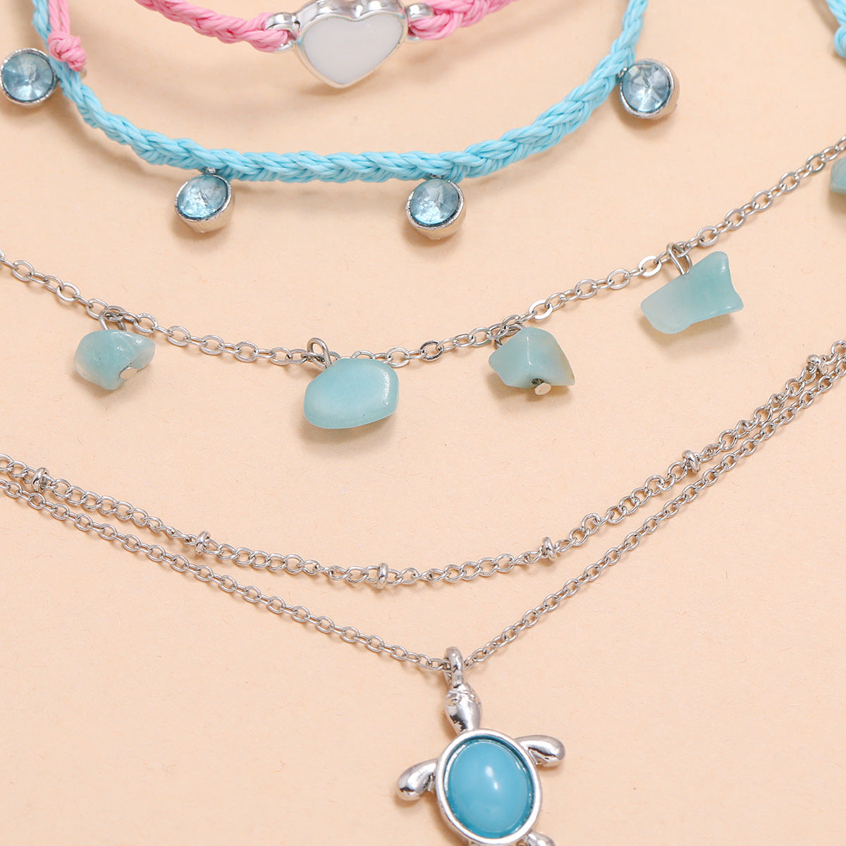 Fashion Hand-woven Blue Anklet - Kaldas Online Shopping