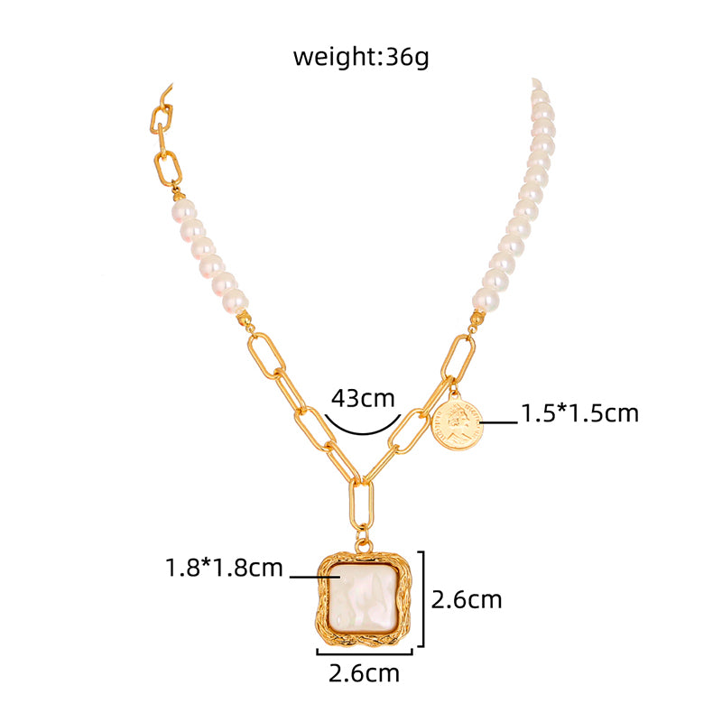 Faux Baroque Pearl Necklace - Kaldas Online Shopping