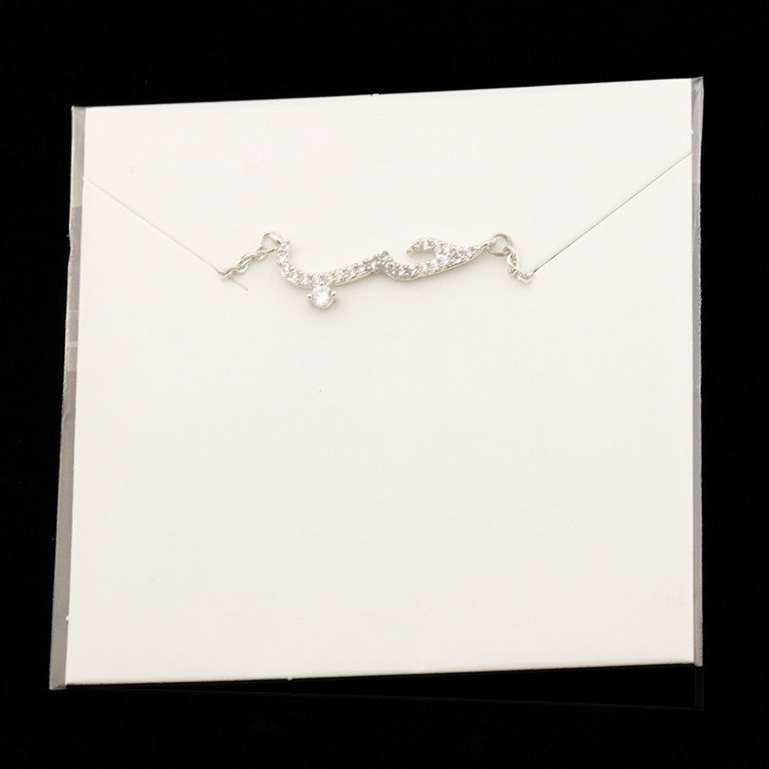 Zircon Arabic Love Necklace & Bracelet - Kaldas Online Shopping