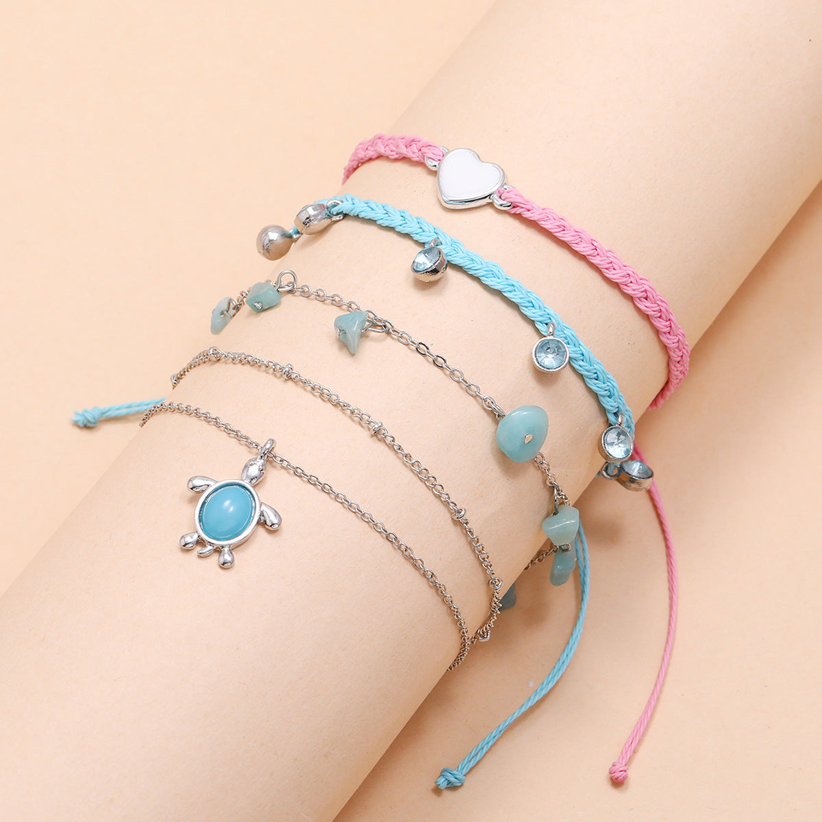 Fashion Hand-woven Blue Anklet - Kaldas Online Shopping
