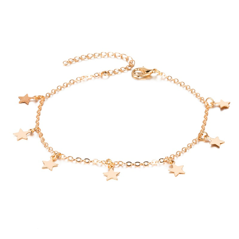 Double-layered heart-shaped anklet - Kaldas Online Shopping