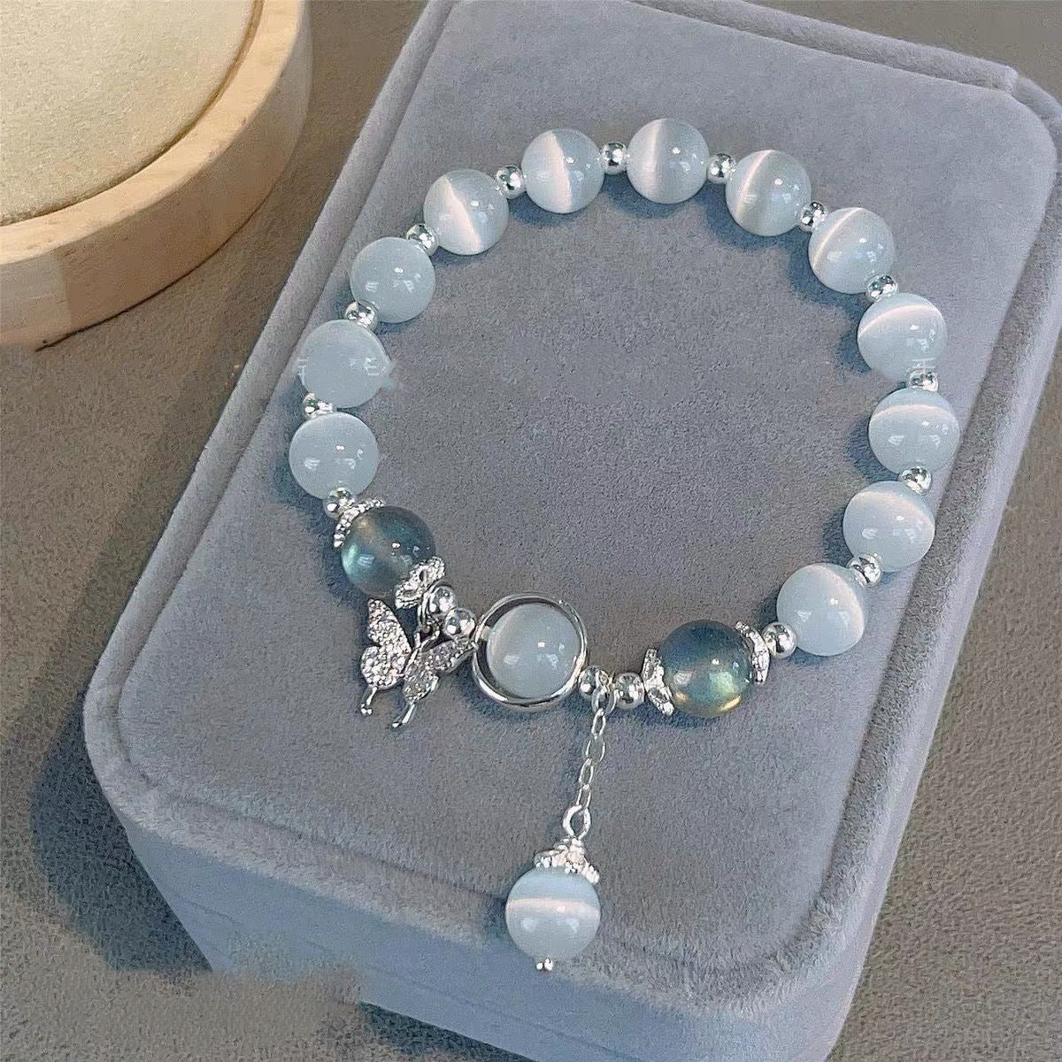 Gray Moonlight Butterfly Bracelet