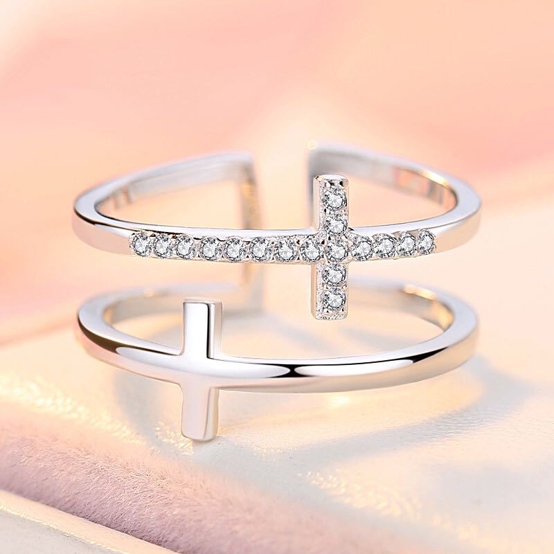 Double Cross Miniature Ring - Kaldas Online Shopping