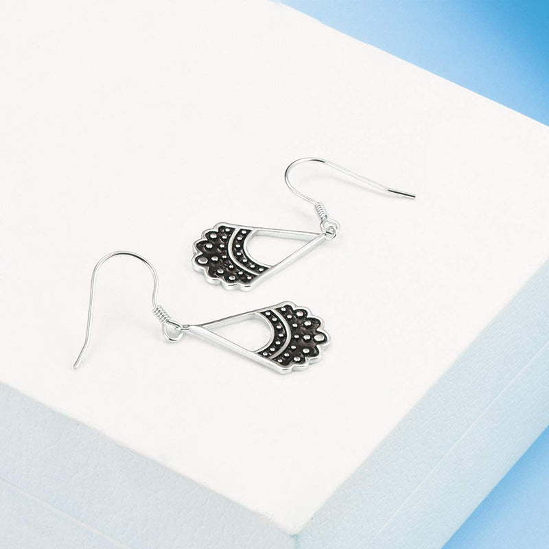 Silver RBG Shaped drop Earrings - Kaldas Online Shopping