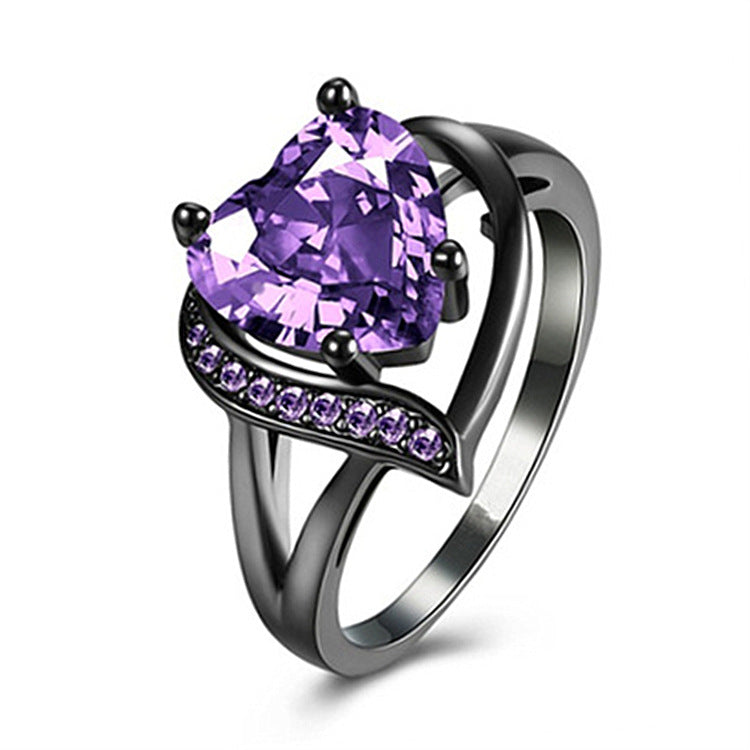 Zircon Heart-shaped Ring - Kaldas Online Shopping