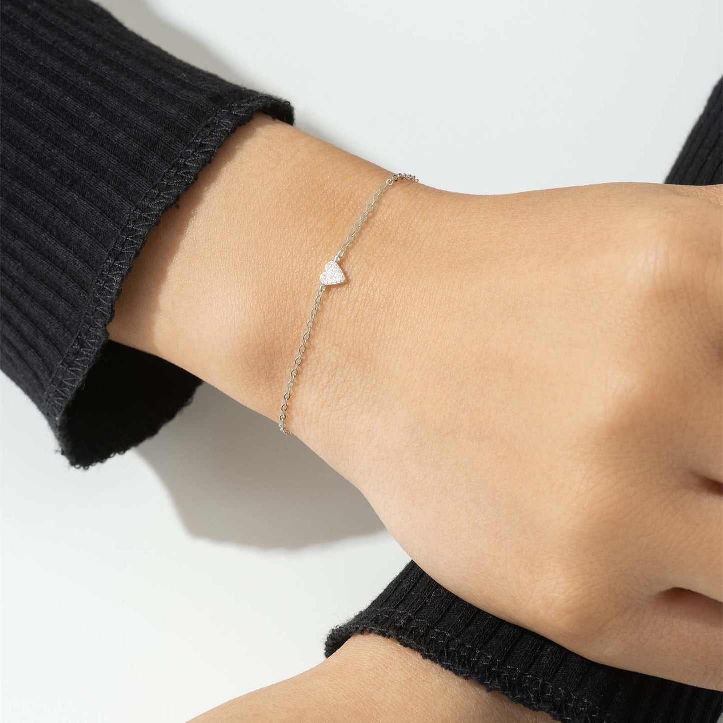 S925 Sterling Silver Heart-shaped Bracelet
