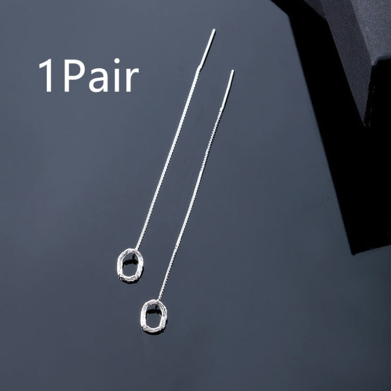 925 Sterling Silver Letters Drop Earrings