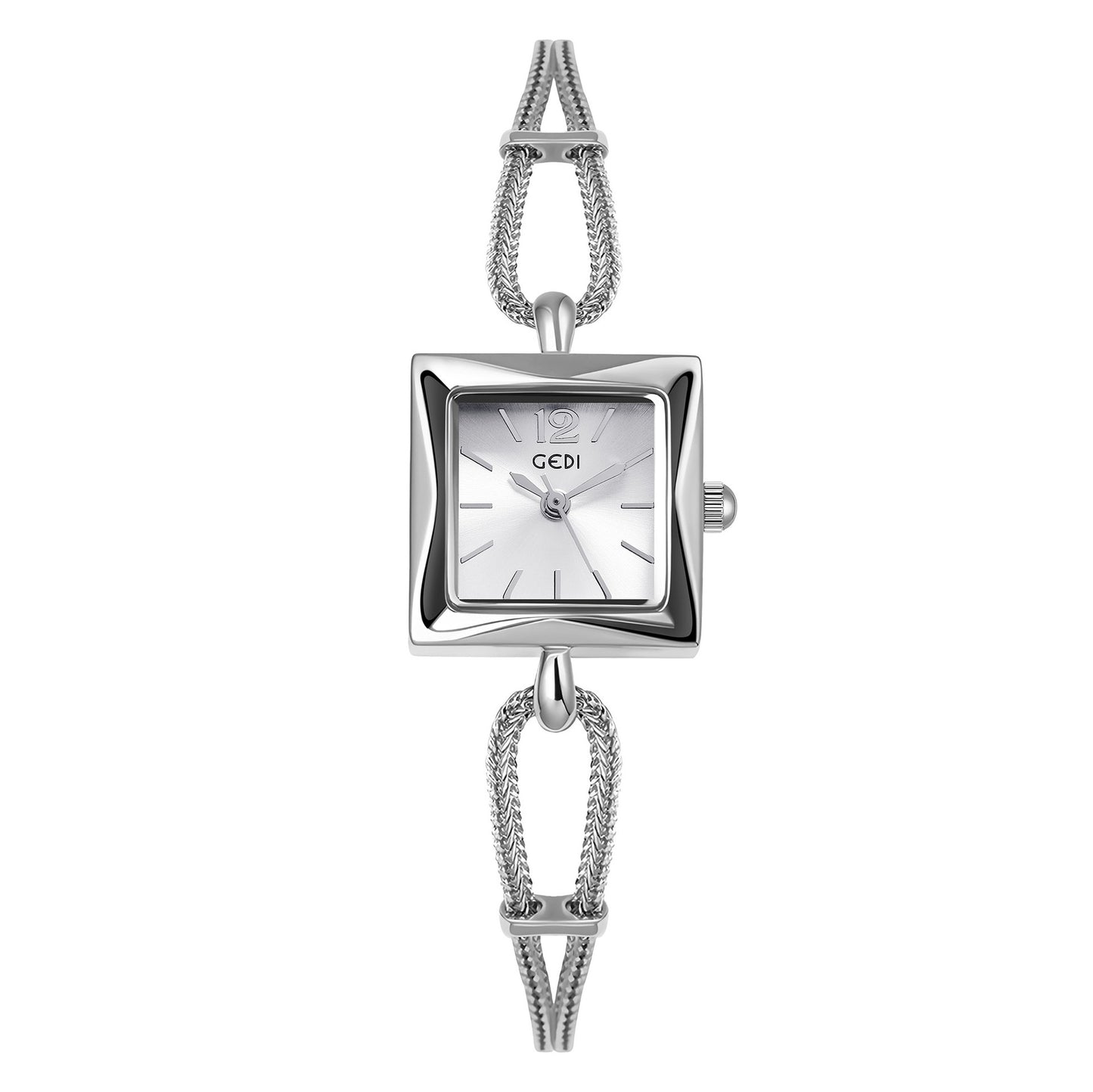 Antique Style Square Plate Alloy Bracelet Watch