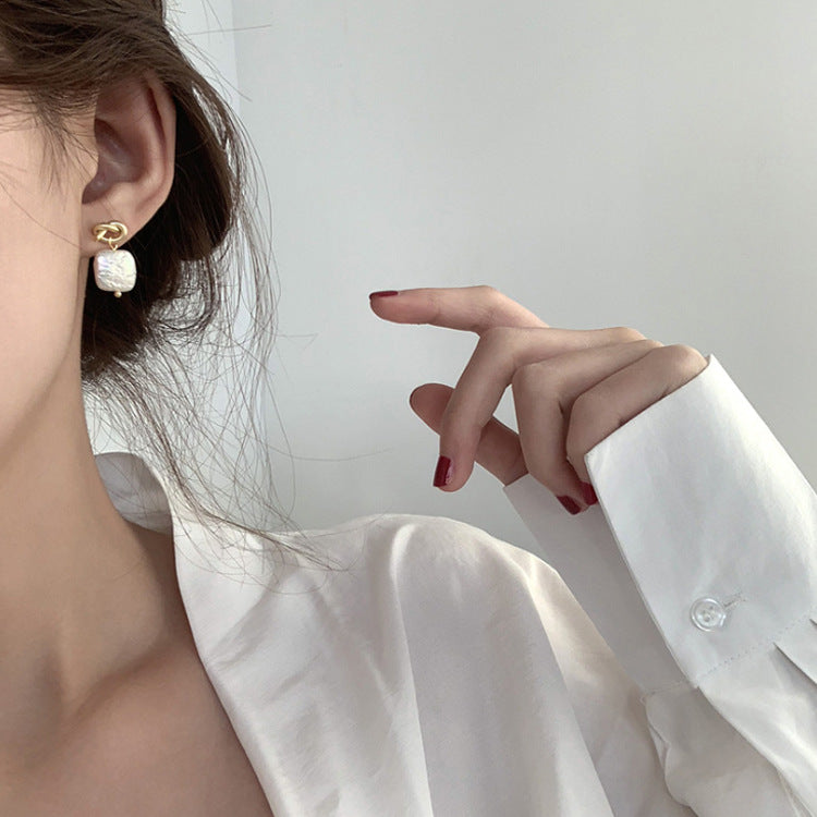 Natural pearl earrings - Kaldas Online Shopping