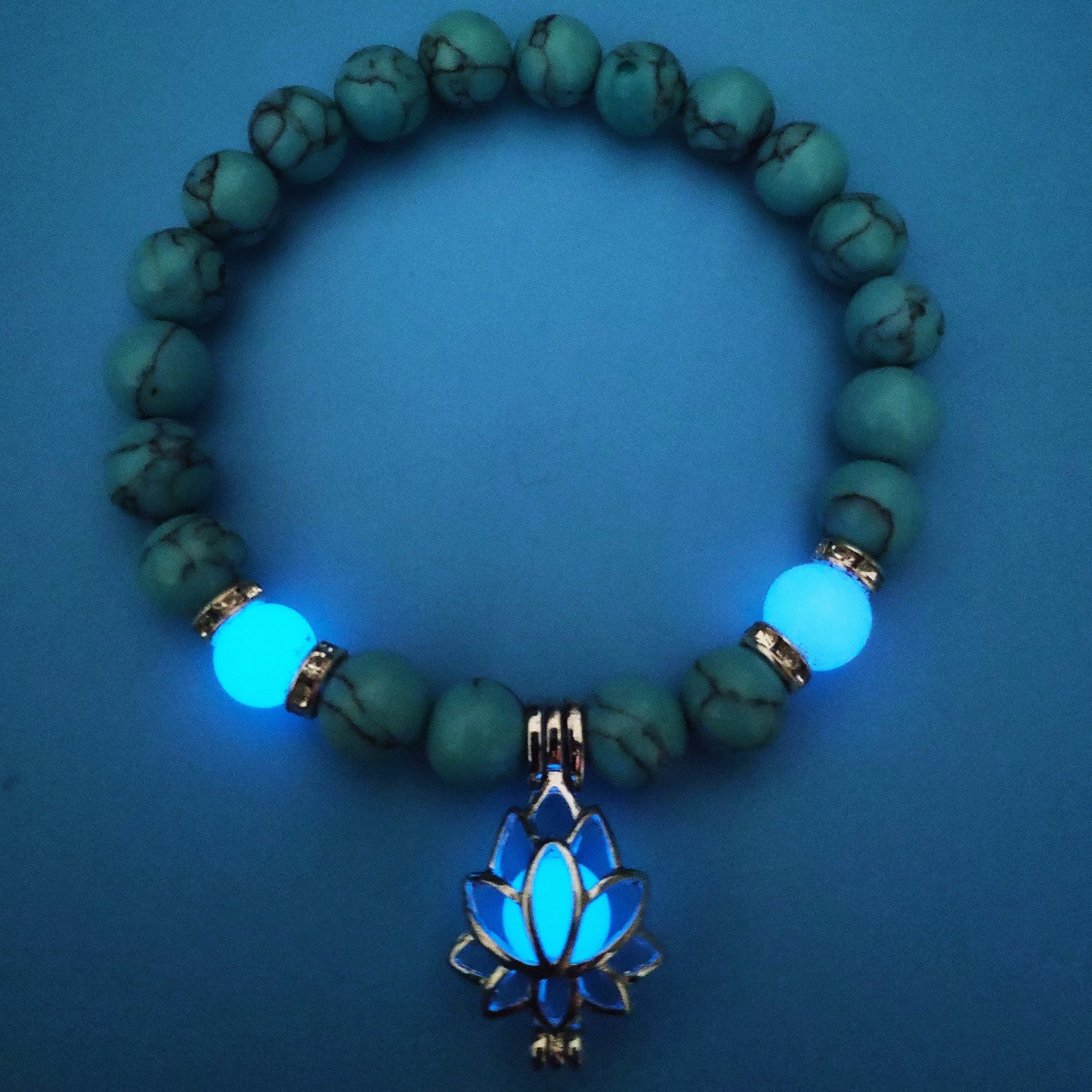 Glow Energy Lotus Natural Stone Bracelet - Kaldas Online Shopping