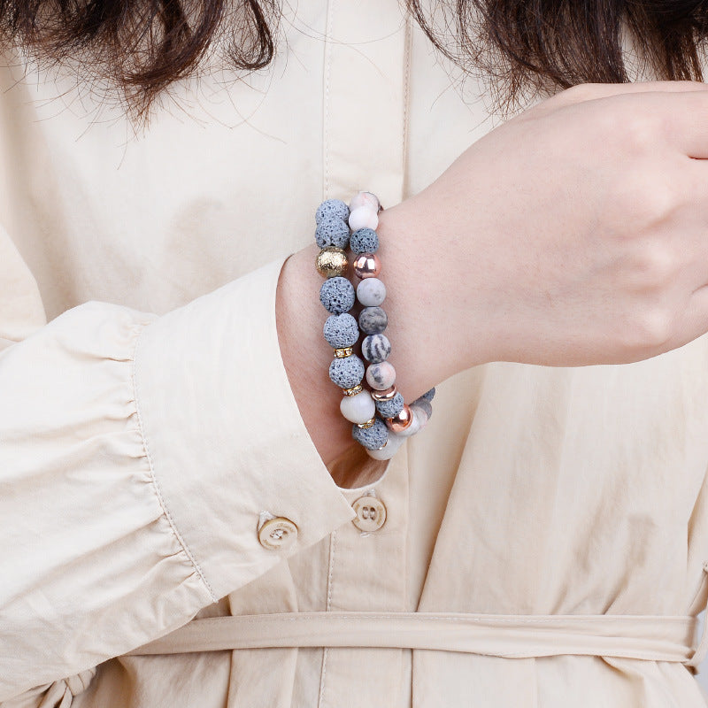 Lava Stone Braided Bracelet - Kaldas Online Shopping