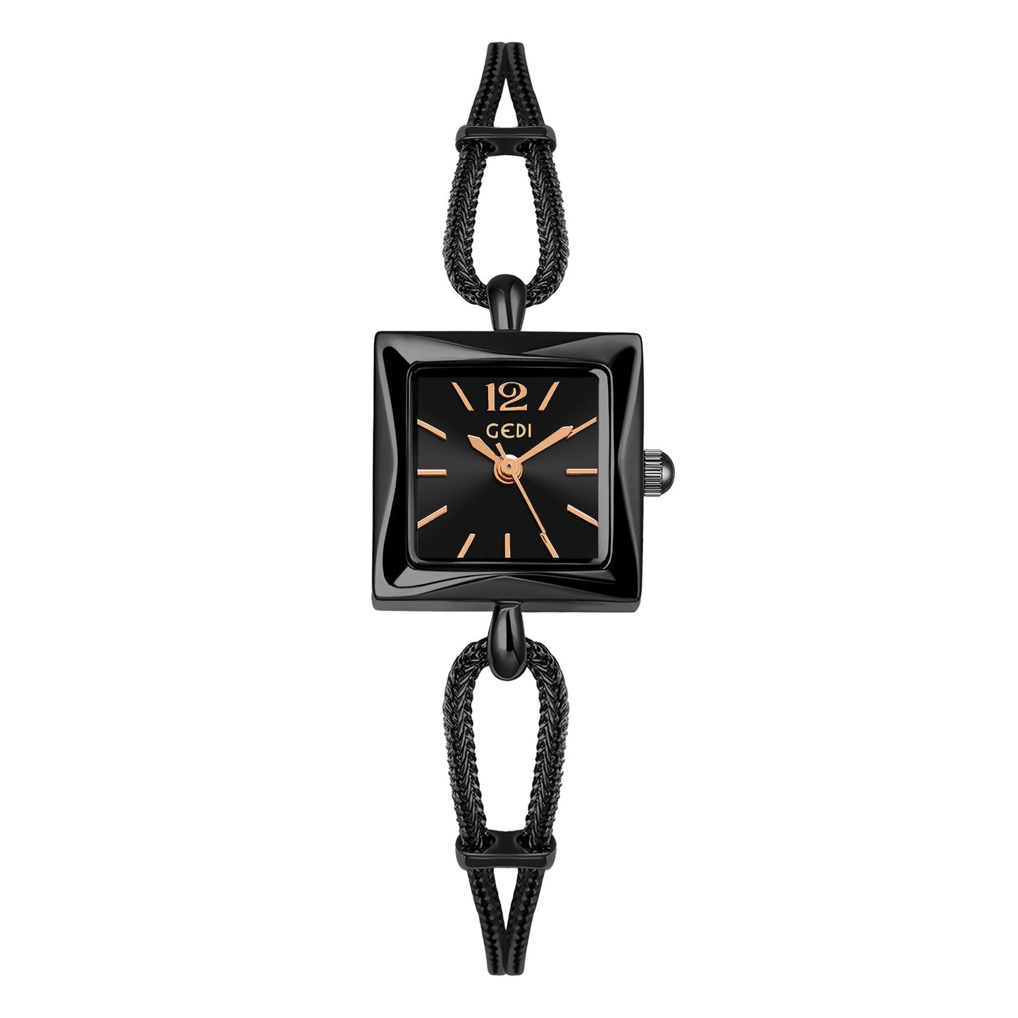 Antique Style Square Plate Alloy Bracelet Watch
