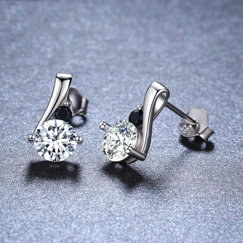925 Silver Zircon Stud Earrings