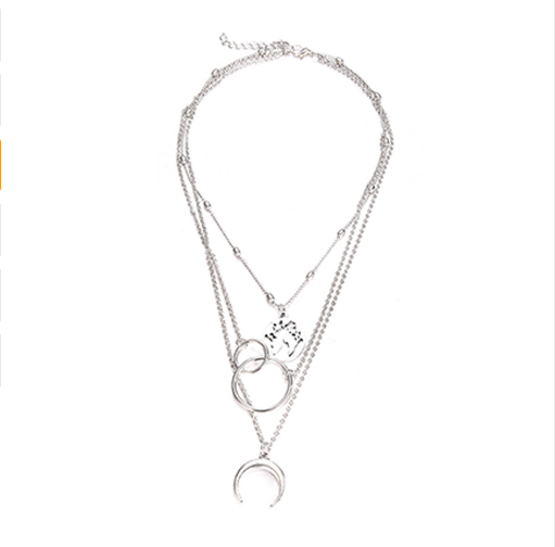Multilayer Moon Map Necklace - Kaldas Online Shopping