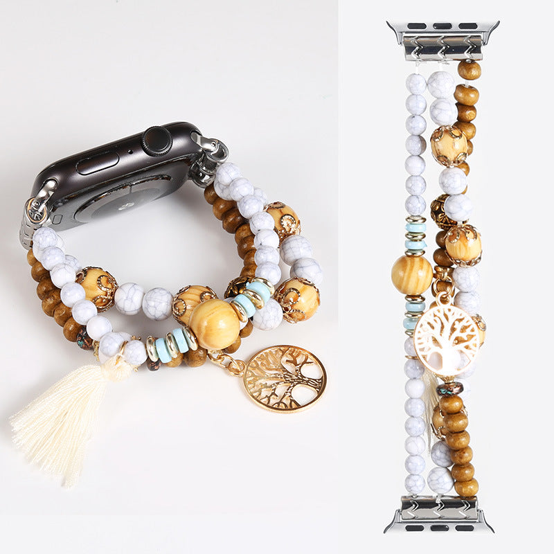 Handmade Beaded Bracelet Watch Band - Kaldas Online Shopping