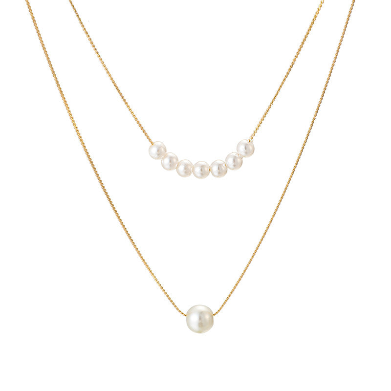 Double Pearl Necklace - Kaldas Online Shopping
