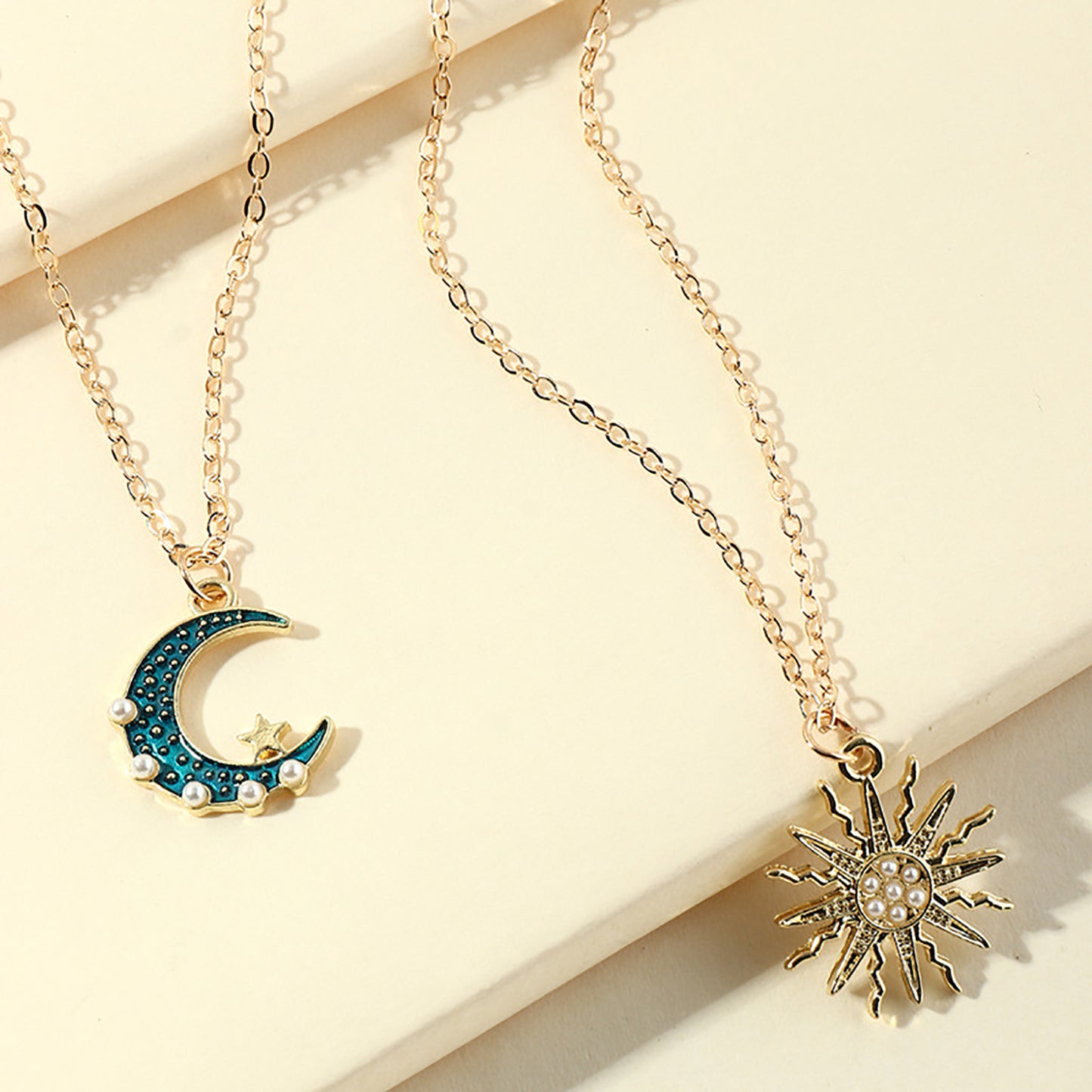 Sun Moon Necklace - Kaldas Online Shopping