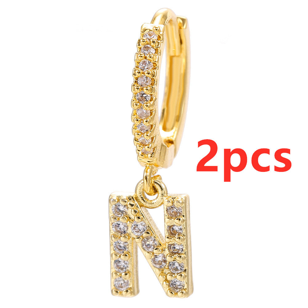 26 Letter Earrings - Kaldas Online Shopping