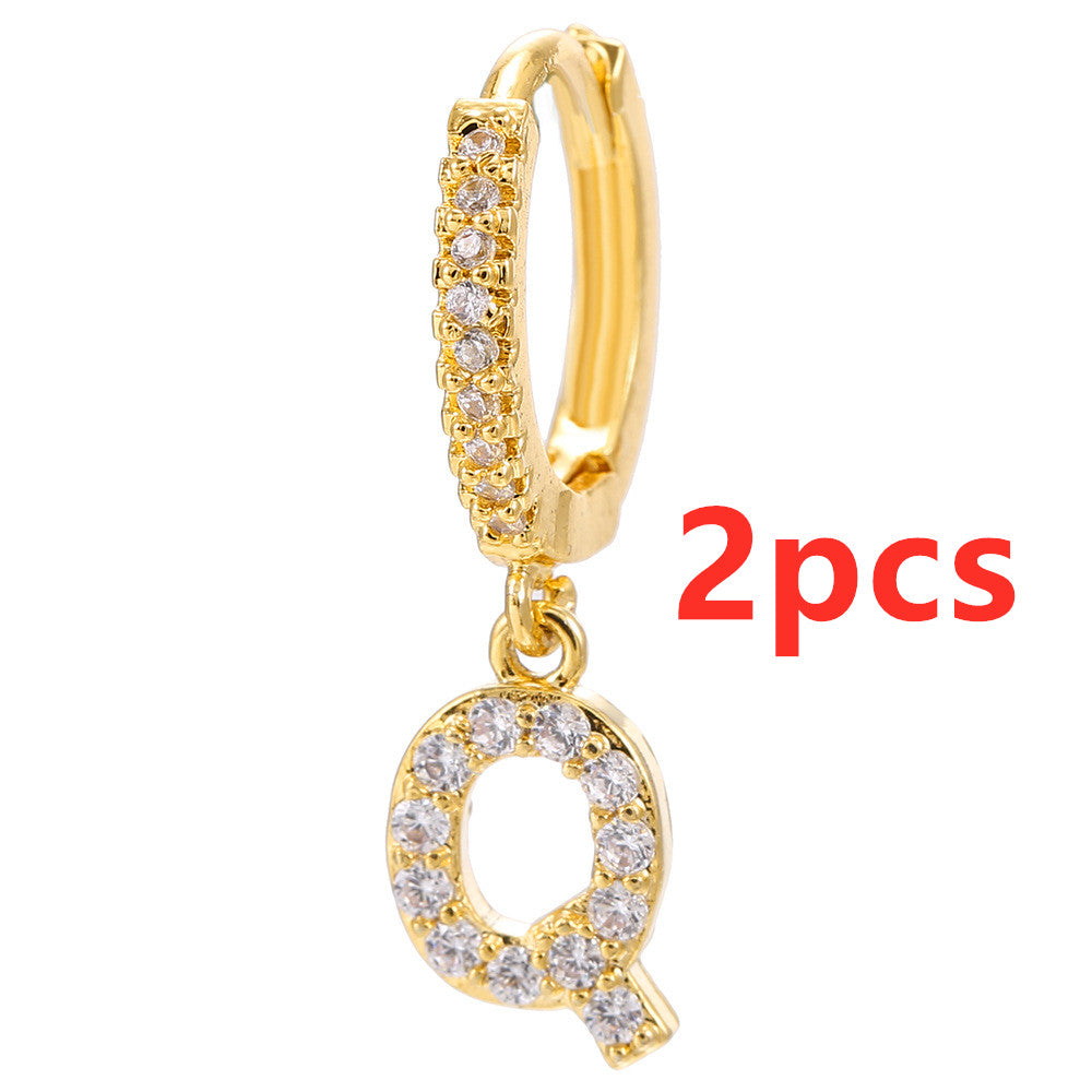26 Letter Earrings - Kaldas Online Shopping