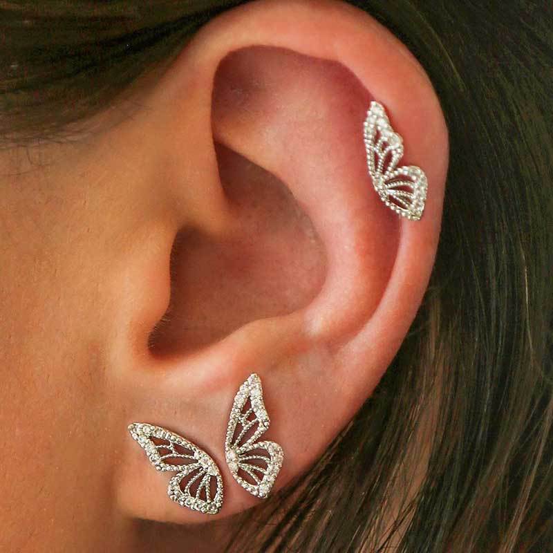 Crystal Butterfly Earrings - Kaldas Online Shopping