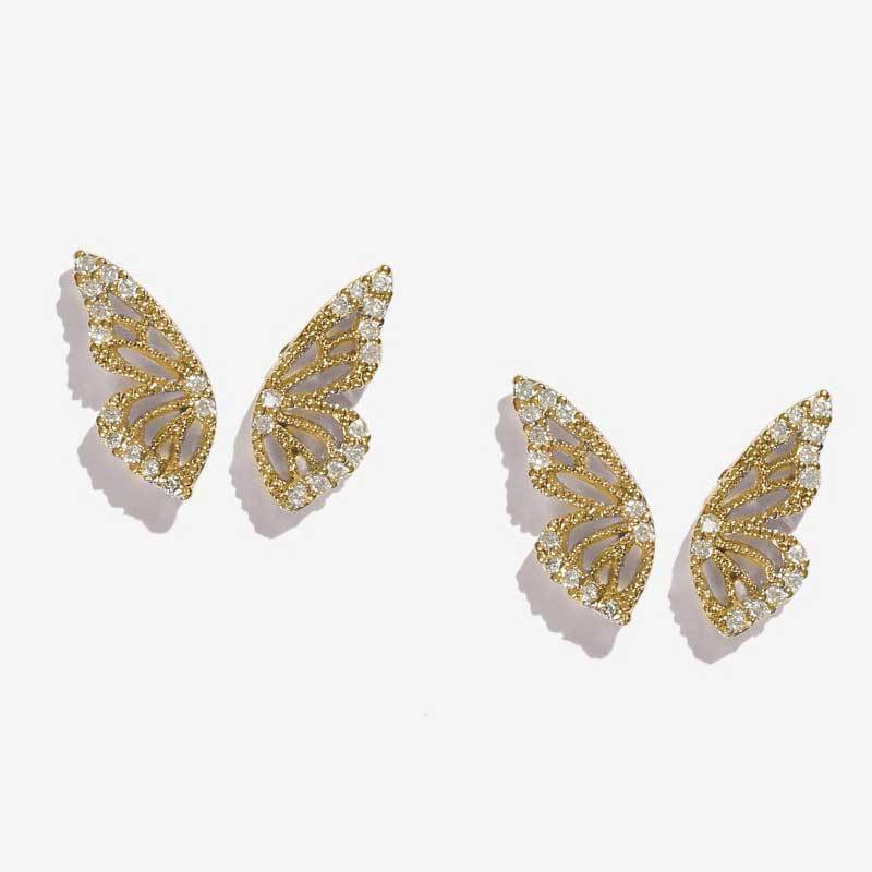 Crystal Butterfly Earrings - Kaldas Online Shopping
