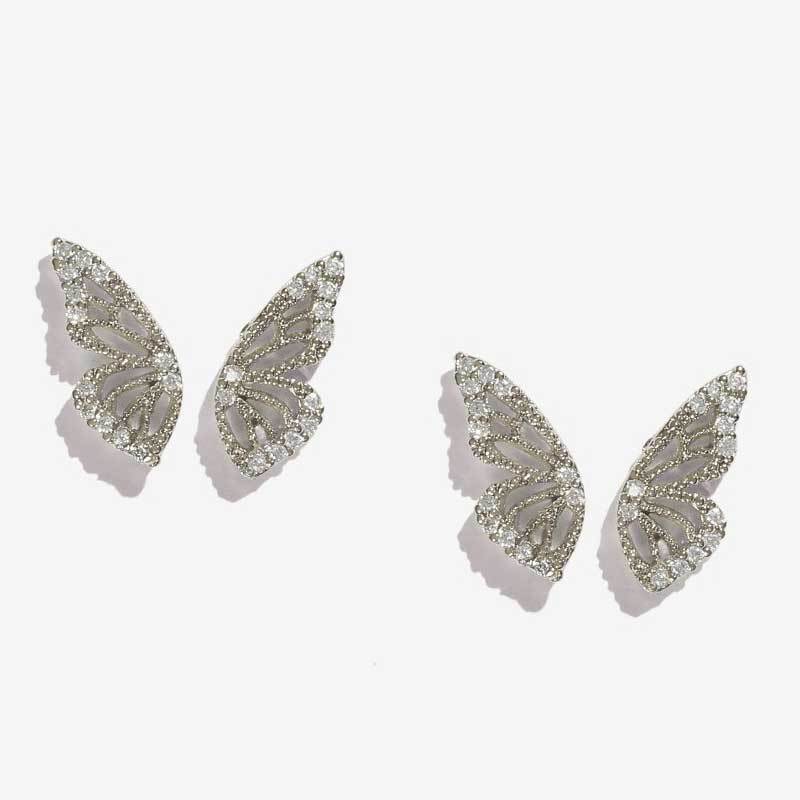 Crystal Butterfly Earrings - Kaldas Online Shopping