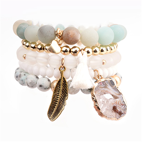 Natural stone bead bracelet - Kaldas Online Shopping