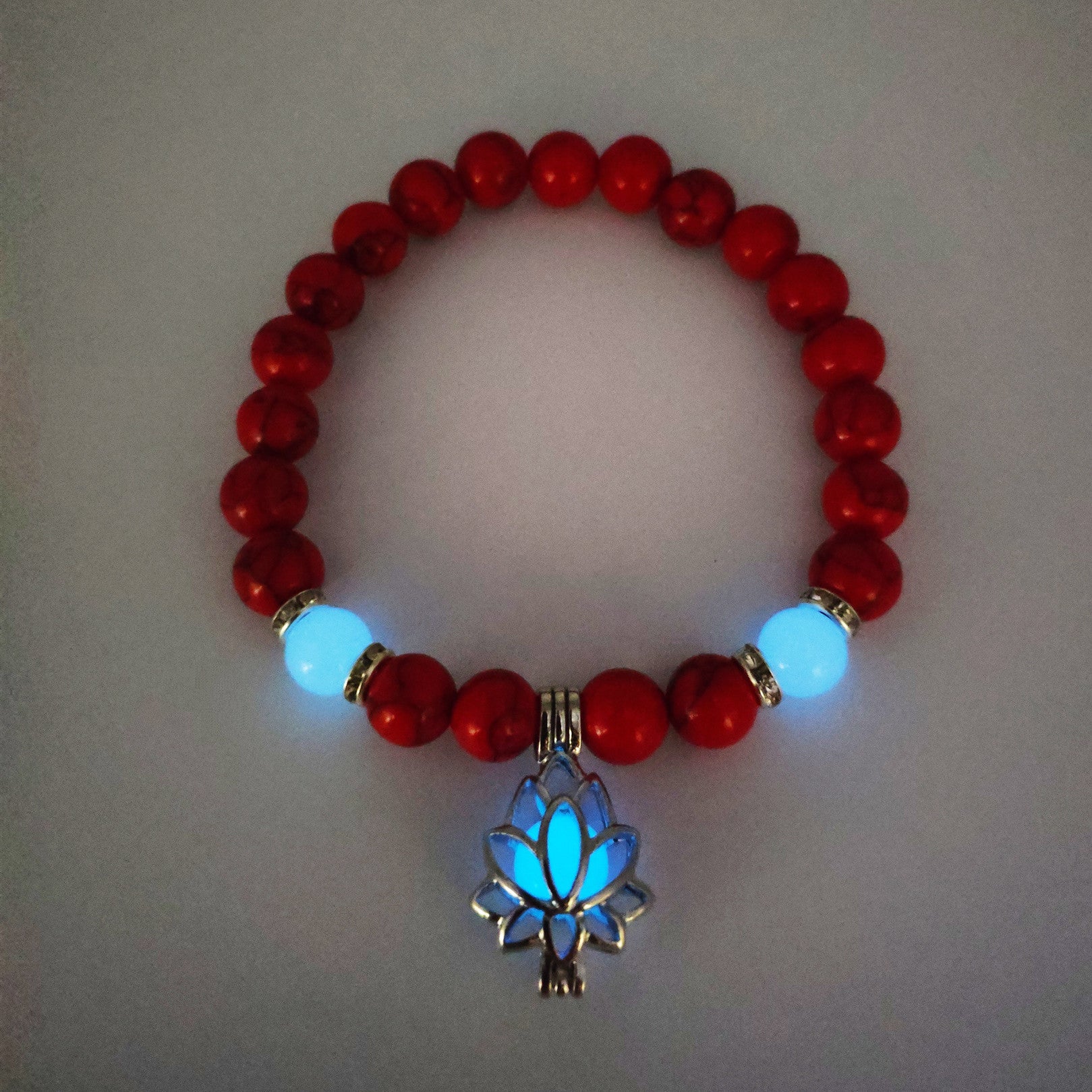 Glow Energy Lotus Natural Stone Bracelet - Kaldas Online Shopping