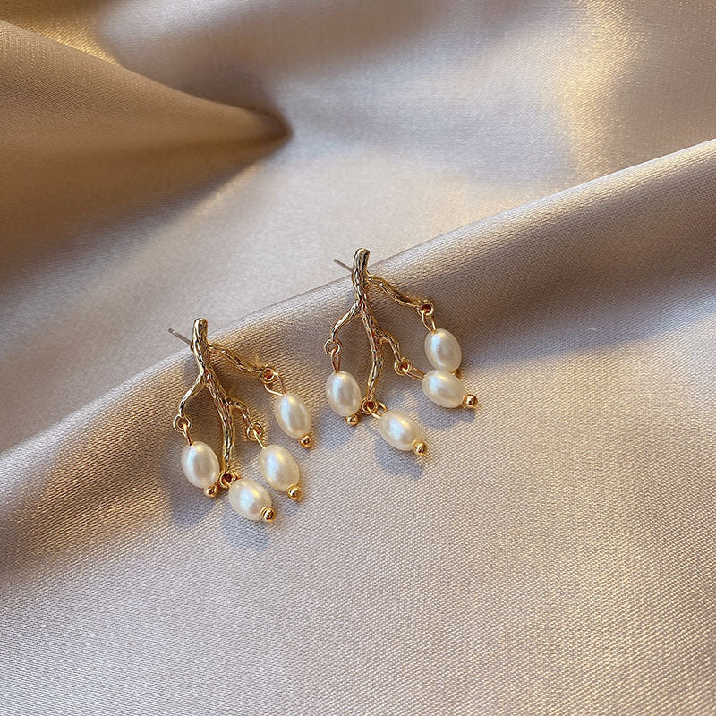 Pearl branch earrings - Kaldas Online Shopping