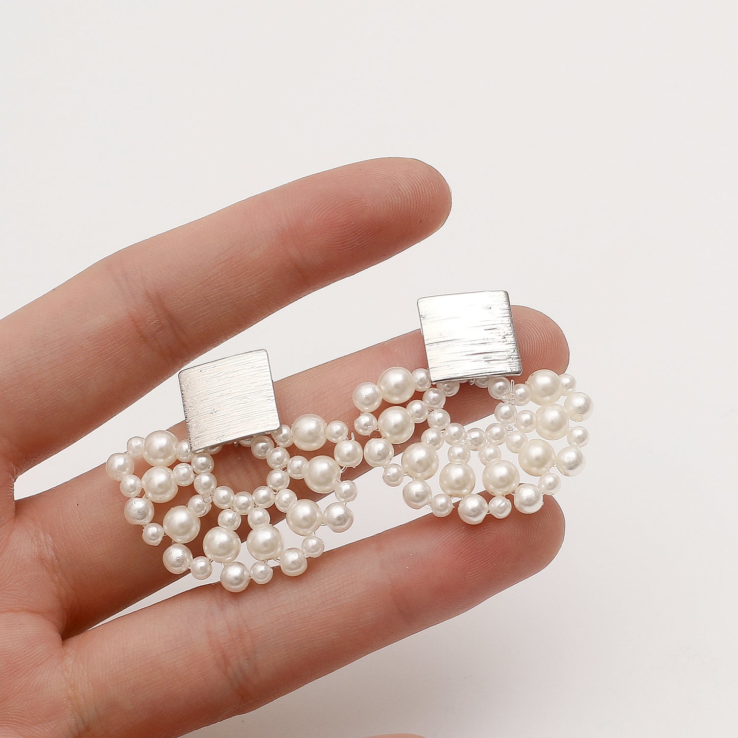 Handmade Pearl Earrings - Kaldas Online Shopping