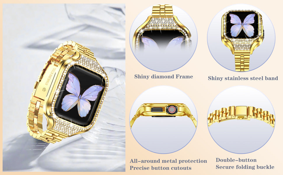 Small Three Beads Diamond Smart Watch Band - Kaldas Online Shopping