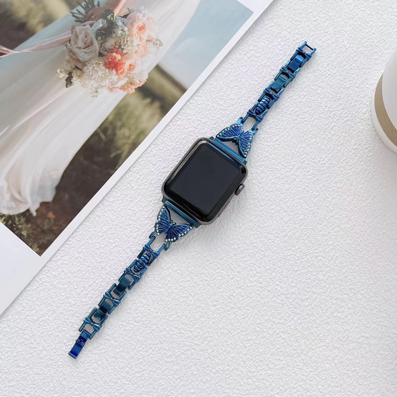 Small Butterfly Alloy Smart Watch Band - Kaldas Online Shopping