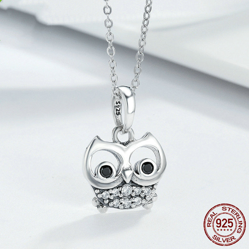 Owl lady pendant necklace