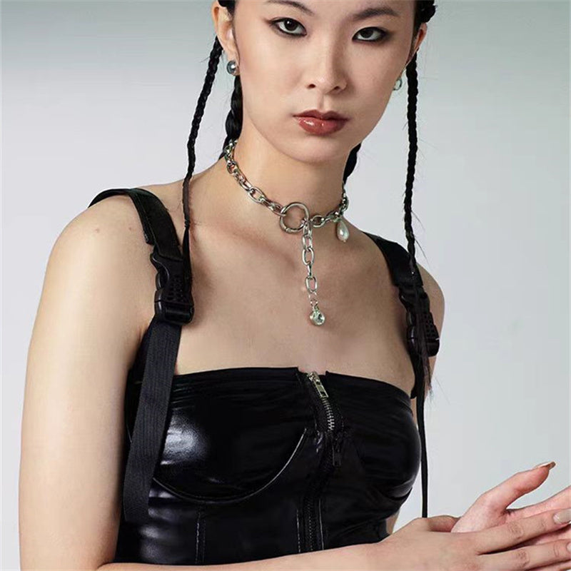 Pearl Collarbone Chain Necklace - Kaldas Online Shopping