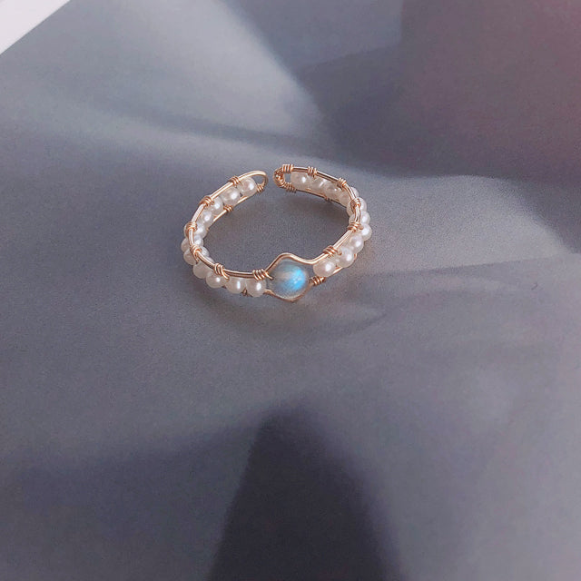 Grey Moonlight Pearl Ring - Kaldas Online Shopping